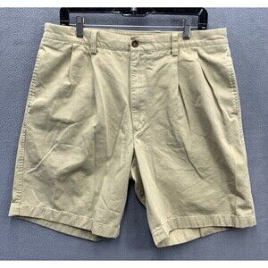 Nautica NS-83 Rigger Bermuda Shorts Pleated Classic Fit Mens Size 36 Khaki